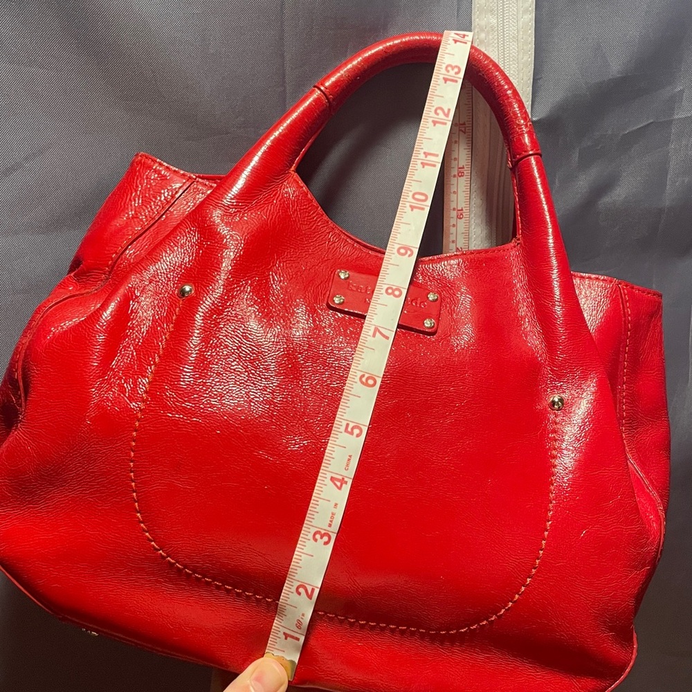 KATE SPADE RED SATCHEL HANDBAG - Picture 12 of 14